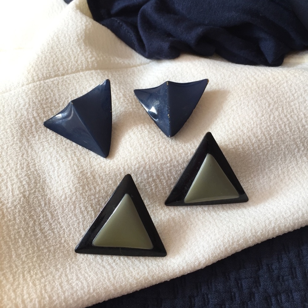 Vintage Two Metal Earrings